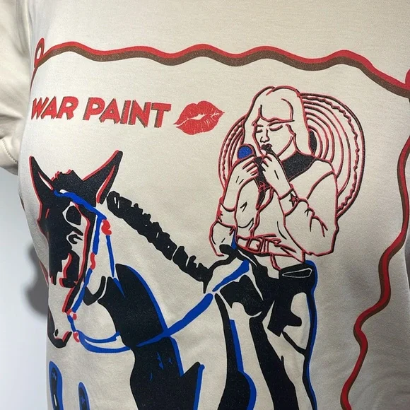 Uniqlo U Cream Graphic Tee with Horse Design - Picture 4 of 8